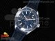 Planet Ocean 42mm SS OMF 1:1 Best Edition Blue Liquidmetal Bezel Blue Dial on Blue Leather Strap A8900 (Black Balance Wheel)