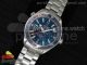 Planet Ocean SS GMT Blue Ceramic Bezel Blue Dial on SS Bracelet A2836